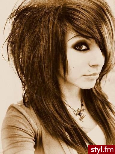 EMO Alternatywne Średnie Fryzury