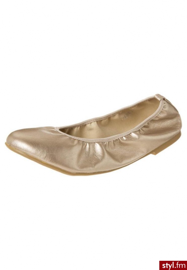 Ballerina Closet GOLDEN MICA Baleriny złoty (114-0018) - Balerinki Buty Moda