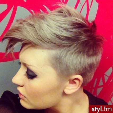 Blond Irokez damski Proste Na co dzień Krótkie Fryzury