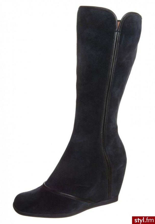 Zalando Collection Kozaki  niebieski - Kozaki Buty Moda