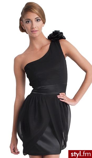 czerń vs. róz - Sukienki Moda