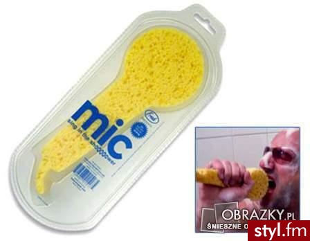 Gąbka mikrofon ;] Dla lubiących śpiewać... pod prysznicem ;DD ;] - Misz-masz