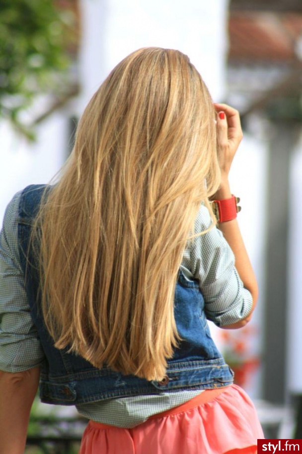 Blond Rozpuszczone Proste Na co dzień Długie Fryzury