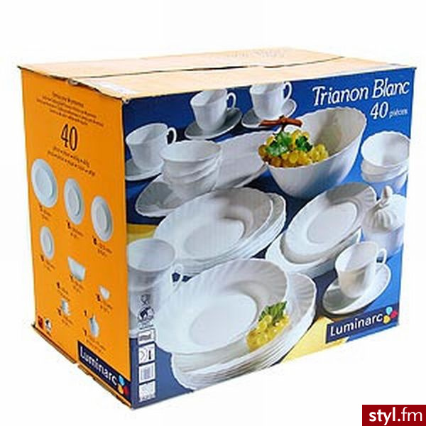 Luminarc serwis obiadowy 40cz trianon 00193 - Pozostałe Biżuteria Moda