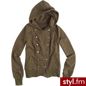 Military Double-Breasted Hoodie - Polyvore. Pobrano ze strony: http://www.polyvore.com/military_double-breasted_hoodie/thing?id=14906003 - Pozostałe Ciuchy Moda