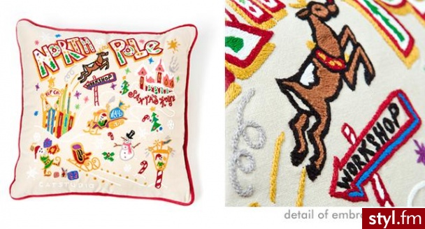 Poduszka z obrazem North Pole czyli Bieguna Północnego. - 149$ - Gadżety Inne Moda