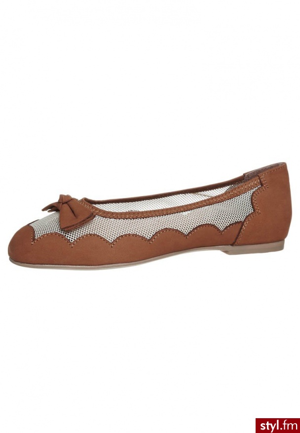 F-Troupe FTroupe CLOUD PUMP Baleriny brązowy (DY112MESH&NUBUCK) - Balerinki Buty Moda