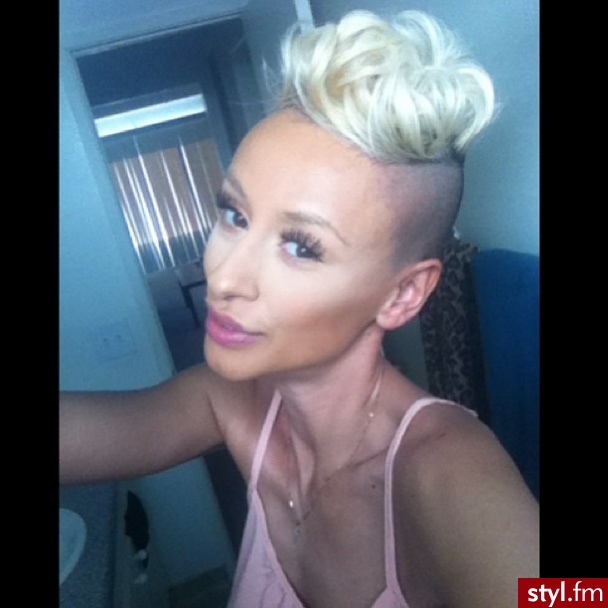 Blond Irokez damski Kręcone Na co dzień Krótkie Fryzury