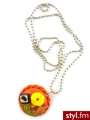 ręcznie robiona pomarańczowa tarta z owocami - Alice Pleasance - 7.95 GBP - Pozostałe Dodatki Moda
