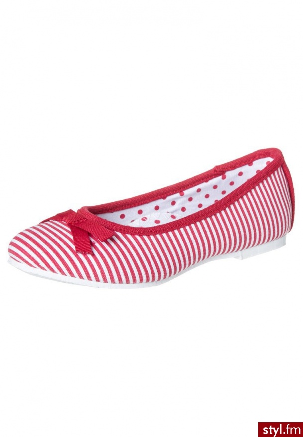 Vincent MONIKA Baleriny czerwony 113055 - Balerinki Buty Moda
