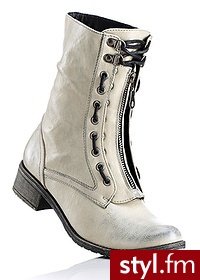 Bonprix Botki beżowy antyczny 948606_17013 - Botki Buty Moda