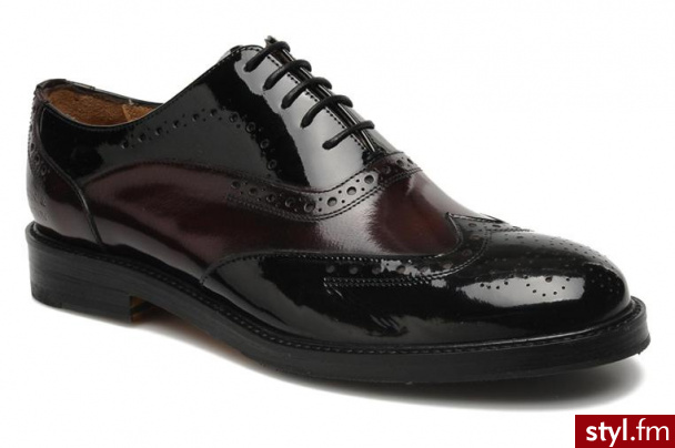 Melvin &amp; Hamilton BUTY SZNUROWANE SHIRLEY 8 BY 62483Patent Black Cherry - Pozostałe Buty Moda