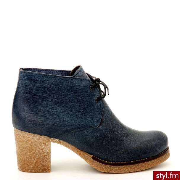 Venezia BOTKI SZNUROWANE 129 SAV BLU - Botki Buty Moda