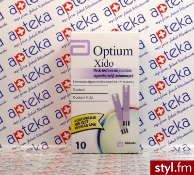 Abbot Otium Xido - paski testowe do pomiaru stężenia ciał B-ketonowych 10 sztuk - Paski Dodatki Moda