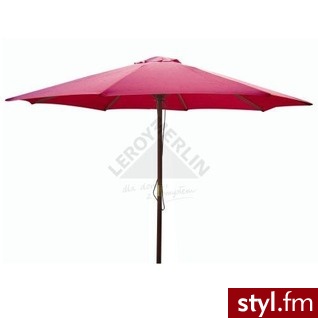 Leroy Merlin Parasol Ogrodowy Drewniany Burgund - Parasole Dodatki Moda