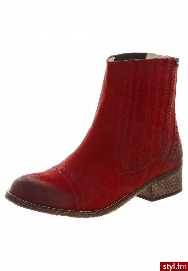 Jonnys Botki i Ankle Boots czerwony - Botki Buty Moda