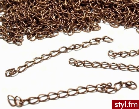 Łańcuszek dystansowy - stara miedź - Łańcuszki Biżuteria Moda