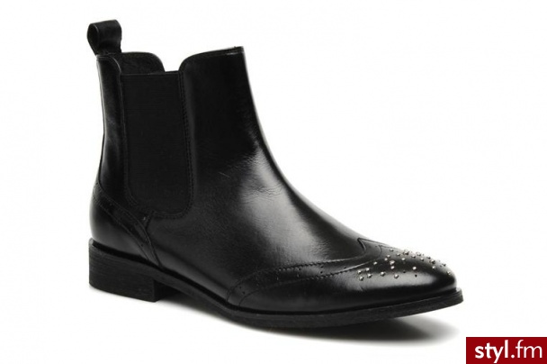 Georgia Rose PÓŁBUTY I BOTKI TEMAGO BY (Czarny) - Botki Buty Moda
