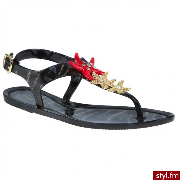 Guess Sandały FL2CHYVIN24 Clear Czarny - Sandały Buty Moda