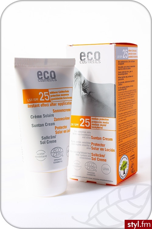 Eco Cosmetics krem na słońce z rokitnikiem i oliwką SPF25 BIO 75 ml - Emu Buty Moda