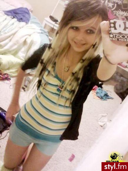 Blond EMO Alternatywne Średnie Fryzury