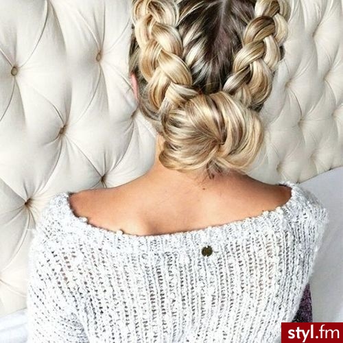 Blond Upięcie Proste Wieczorowe Długie Fryzury