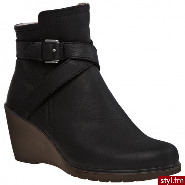 ECCO Botki Adora 23263311001 Black Czarny (Black) - Botki Buty Moda