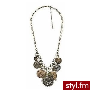 Glamour Coin Necklace - Necklaces - Accessories | New Look - Polyvore. Pobrano ze strony: http://www.polyvore.com/glamour_coin_necklace_necklaces_accessories/thing?id=16804812 - Pozostałe Dodatki Moda
