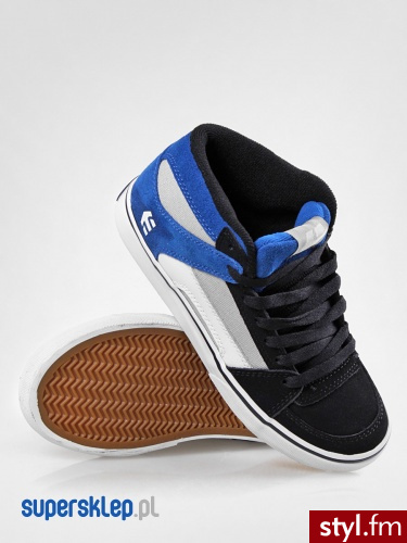 Etnies BUTY Y KIDS RVM VULC (BLK/GRY/BLU) 36 Skate Czarny - Pozostałe Buty Moda