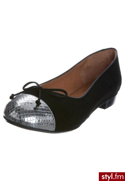 Montesinos Baleriny czarny - Balerinki Buty Moda