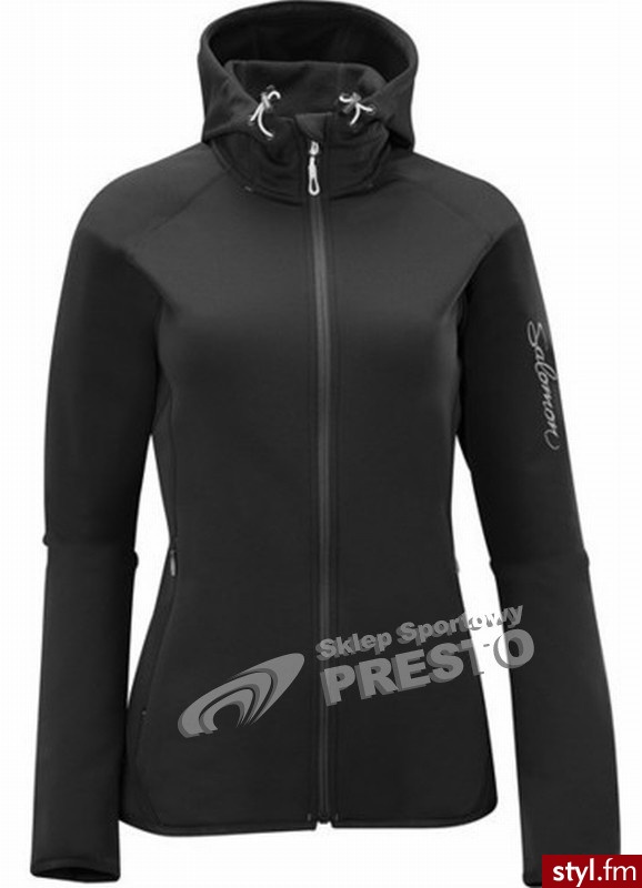Salomon Bluza damska z kapturem Track Hoody W czarny - Bluzy Ciuchy Moda