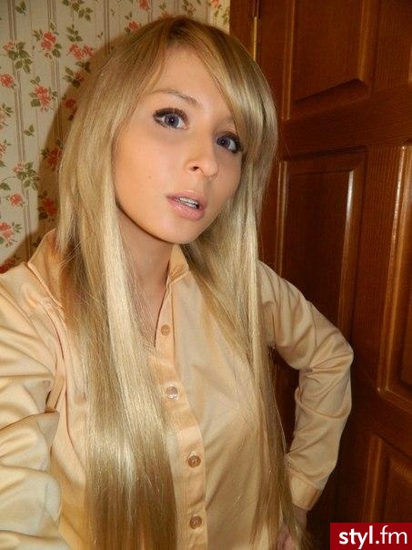 Blond Rozpuszczone Proste z grzywką Na co dzień Długie Fryzury