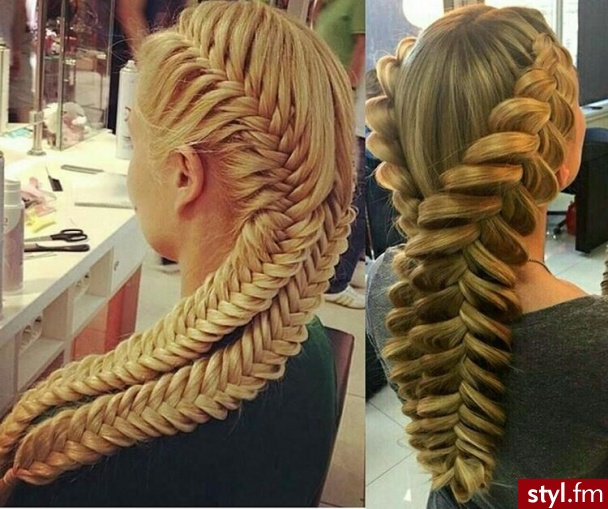 Blond Warkocze Kręcone Na co dzień Długie Fryzury