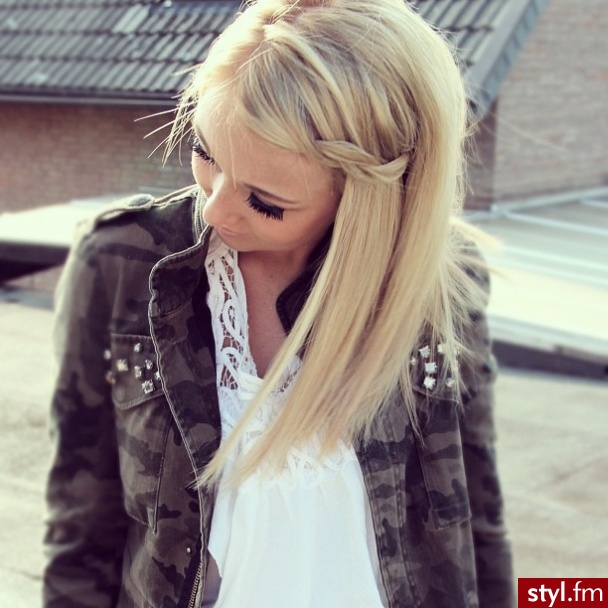 Blond Rozpuszczone Proste Na co dzień Długie Fryzury