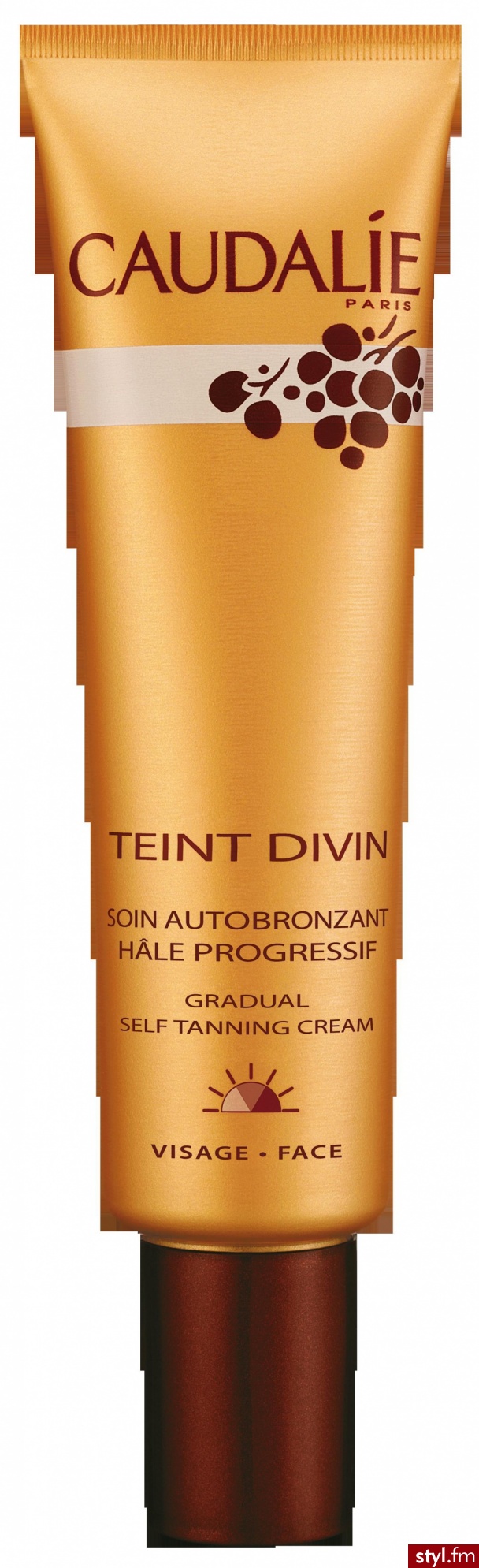 Caudalie Teint Divin Samoopalajacy krem nawilżający do twarzy 30 ml - Emu Buty Moda