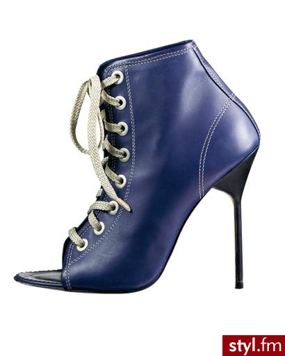 Niebieskie botki z odkrytymi palcami od Manolo Blahnik dla Band of Outsiders - 955$ - Pozostałe Buty Moda
