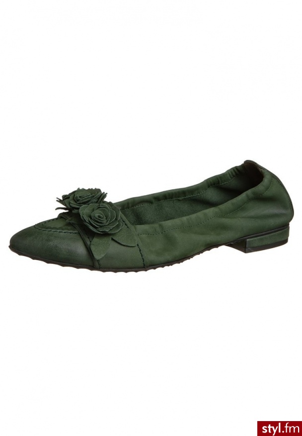Kennel + Schmenger Baleriny zielony - Balerinki Buty Moda