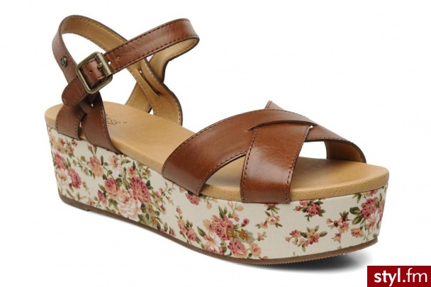 G.H. Bass Koturny Ophelia (Brązowy) - Koturny Buty Moda