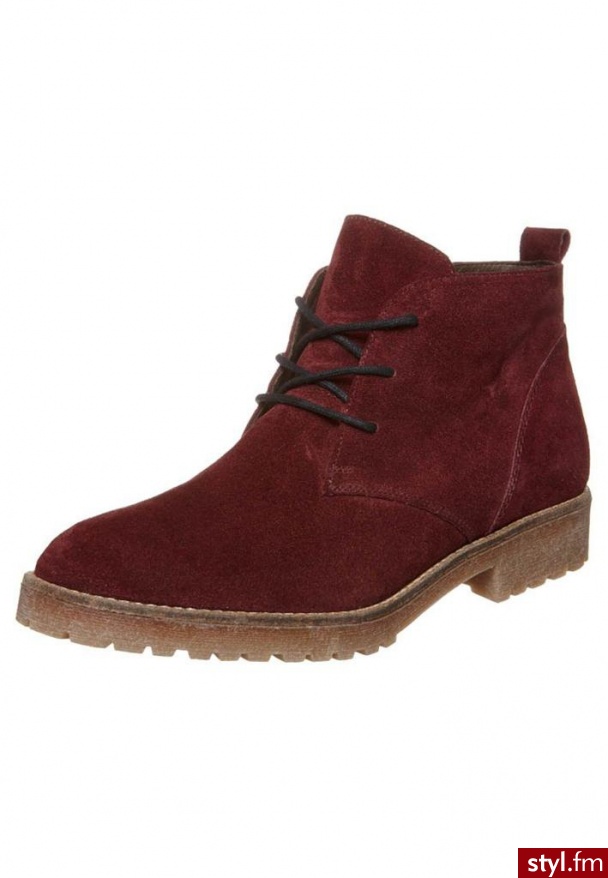 Pier One Botki sznurowane czerwony (2110100) - Botki Buty Moda