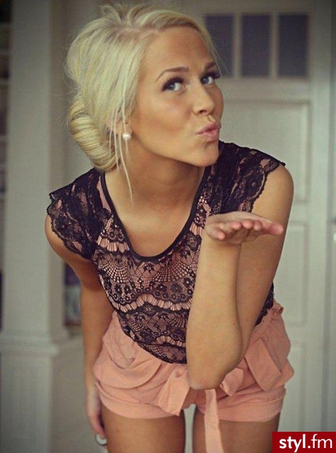 Blond Kok Proste Na co dzień Długie Fryzury