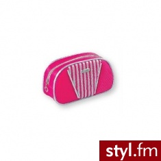Top Choice Kosmetyczki i Kuferki Kosmetyczka damska STRIPES owalna różowa 91124 - Kosmetyki