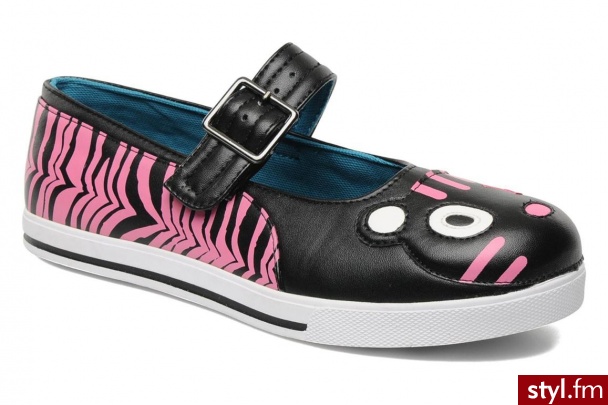 T.U.K. Balerinki PINK CHARACTER (Czarny) - Balerinki Buty Moda