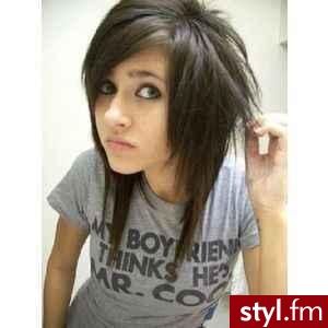 EMO Alternatywne Średnie Fryzury