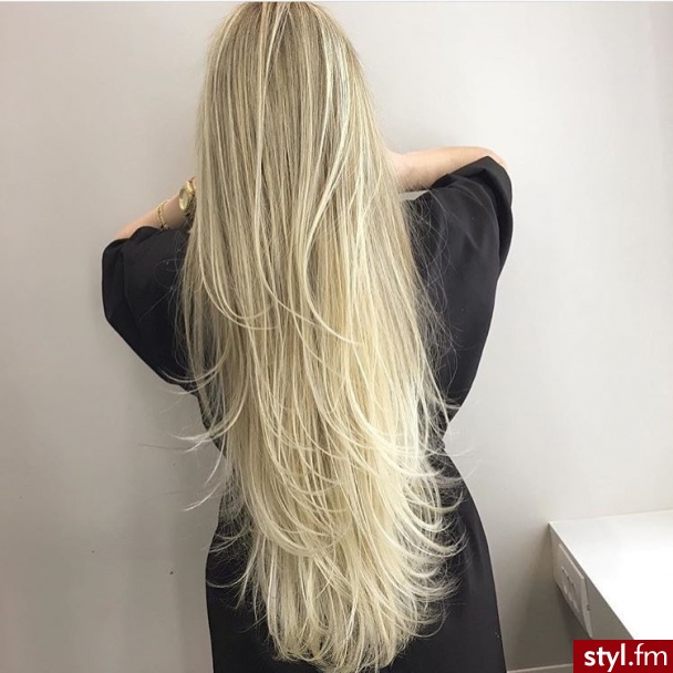 Blond Rozpuszczone Proste Na co dzień Długie Fryzury