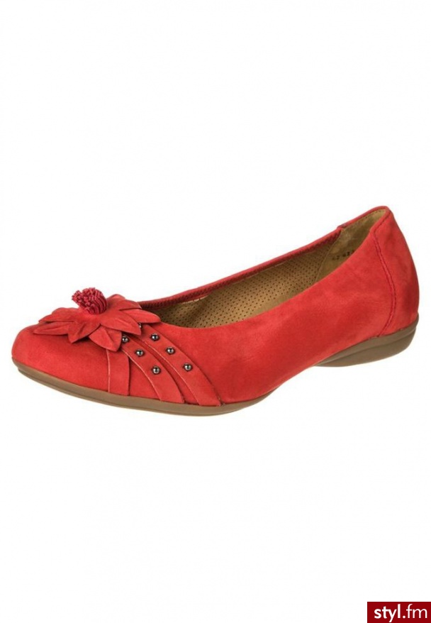 Gabor Baleriny czerwony - Balerinki Buty Moda