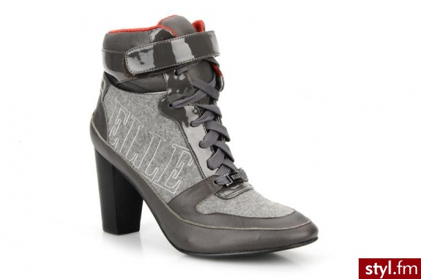 Elle PÓŁBUTY I BOTKI GRACIA BY ELLE (Szary) - Botki Buty Moda