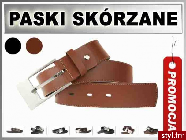 D2/S Pasek DAMSKI SKÓRZANY 4cm SZEROKI 2 KOLORY - Paski Dodatki Moda