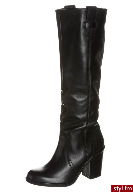 Zign Kozaki  czarny - Kozaki Buty Moda