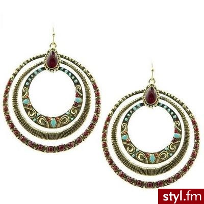 Boho Chic Multi Hoop Earrings - Polyvore. Pobrano ze strony: http://www.polyvore.com/cgi/thing?id=20903648 - Pozostałe Dodatki Moda