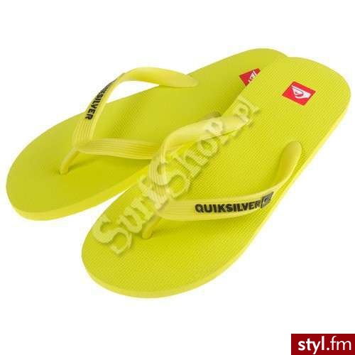 QUIKSILVER klapki MOLOKAI 2012 42 YEL/YEL/BLACK MĘSKIE - Klapki Buty Moda